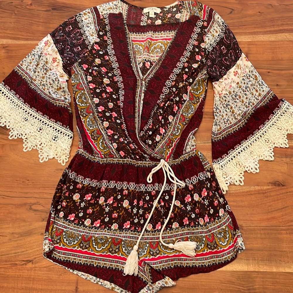 Bohemian Floral Print Jumpsuit - Multicolor